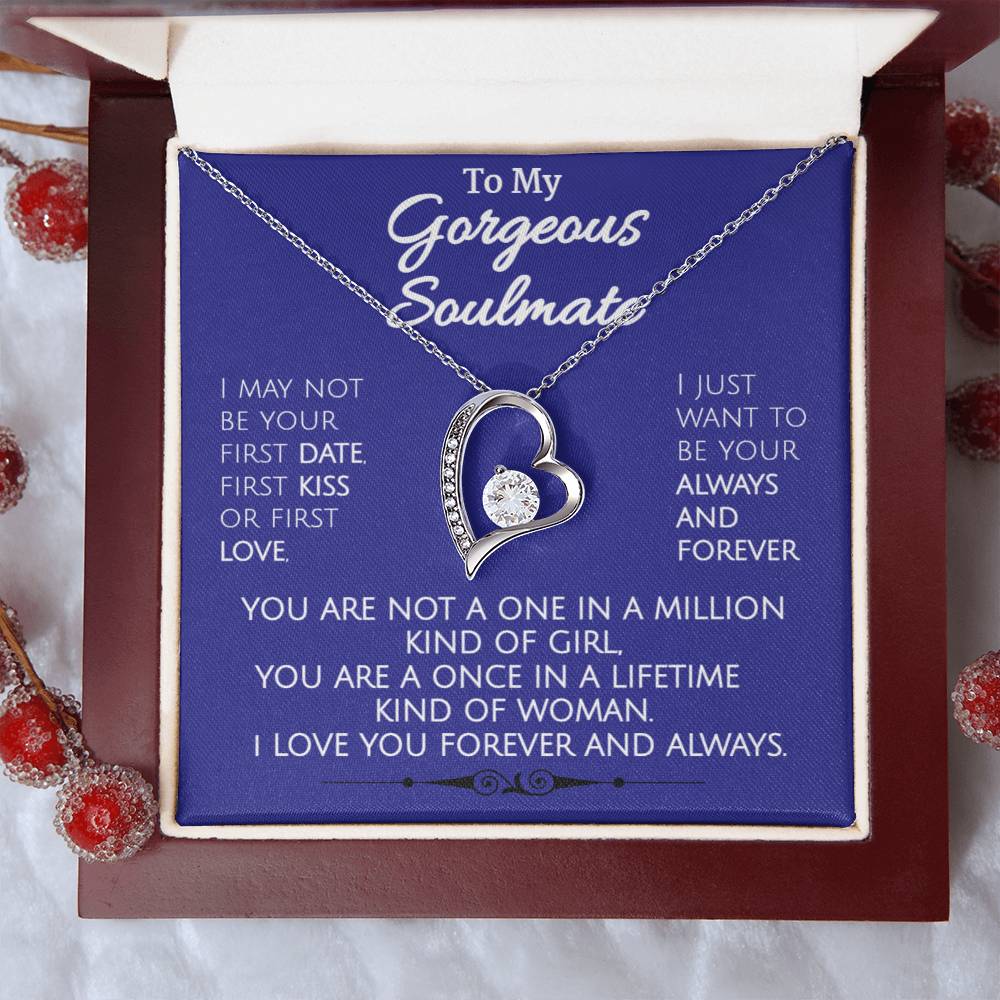 Stunning Heart Necklace To My Gorgeous Soulmate 1 Forever Love Necklace