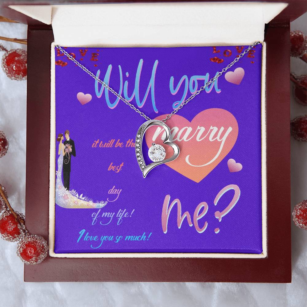 Wedding Gifts Jewellery  Marry Me Forever Love Necklace Forever Love Necklace