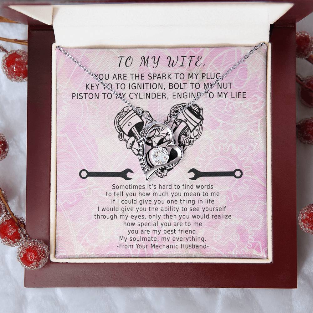 Key To My Ignition Infinite Heart Forever Love Necklace