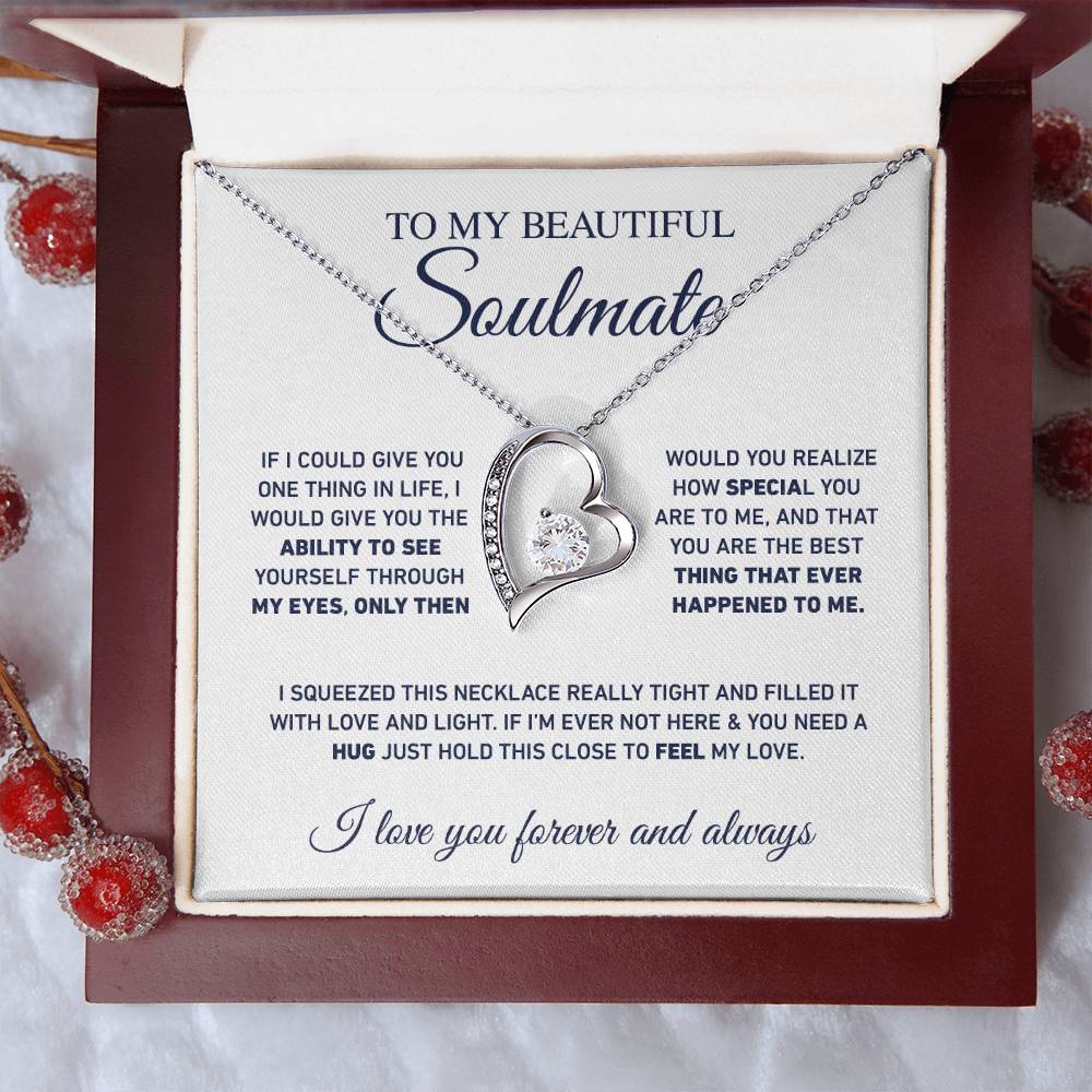 To My Beautiful Soulmate Necklace Forever Love Necklace