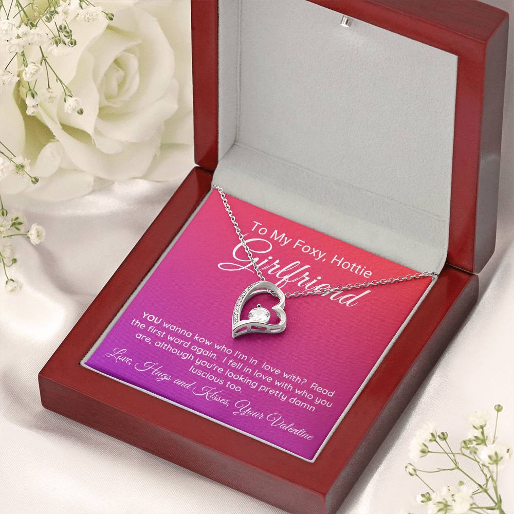 Valentine's Girlfriend Gift Heart Necklace Forever Love Necklace