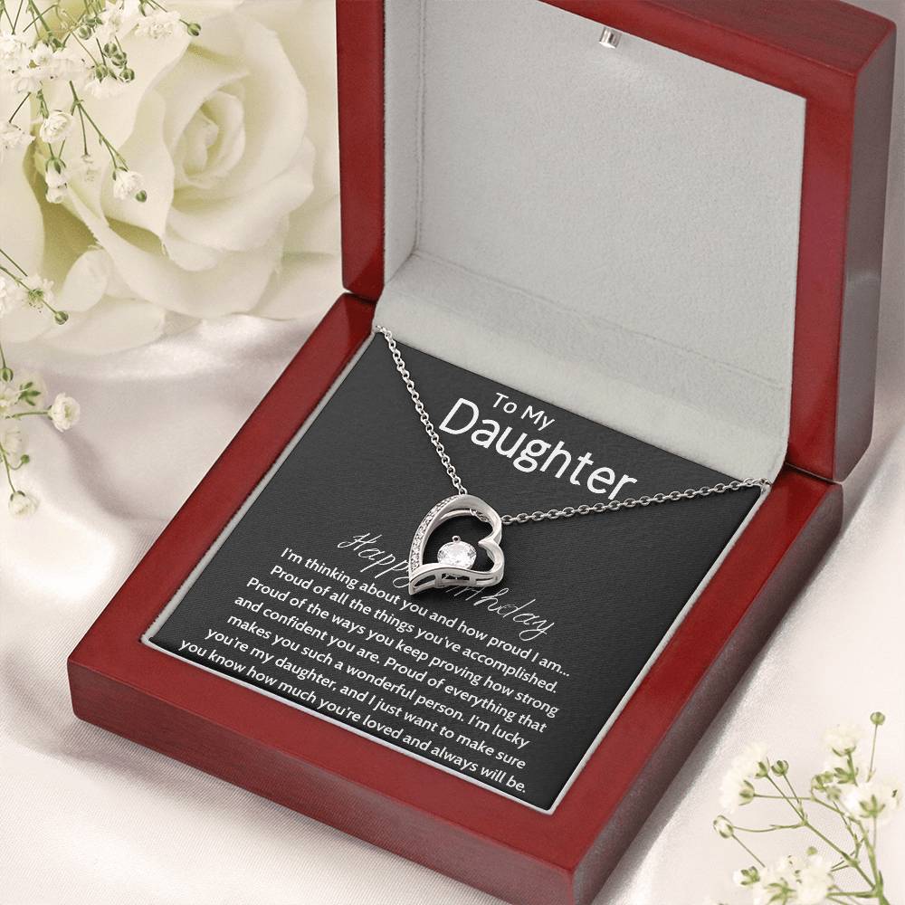 To My Daughter Beautiful Chapters Forever Love Necklace Daughter Necklace Gift For Daughter Xmas Christmas Daughter Gift From Mom 5 Forever Love Necklace