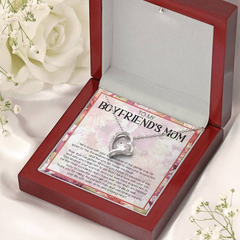 To My Boyfriend's Mom Necklace With Gift Box To My Boyfriend's Mom Necklace Gift Boyfriend's Mom Gift Necklace Gift For Boyfriend Forever Love Necklace