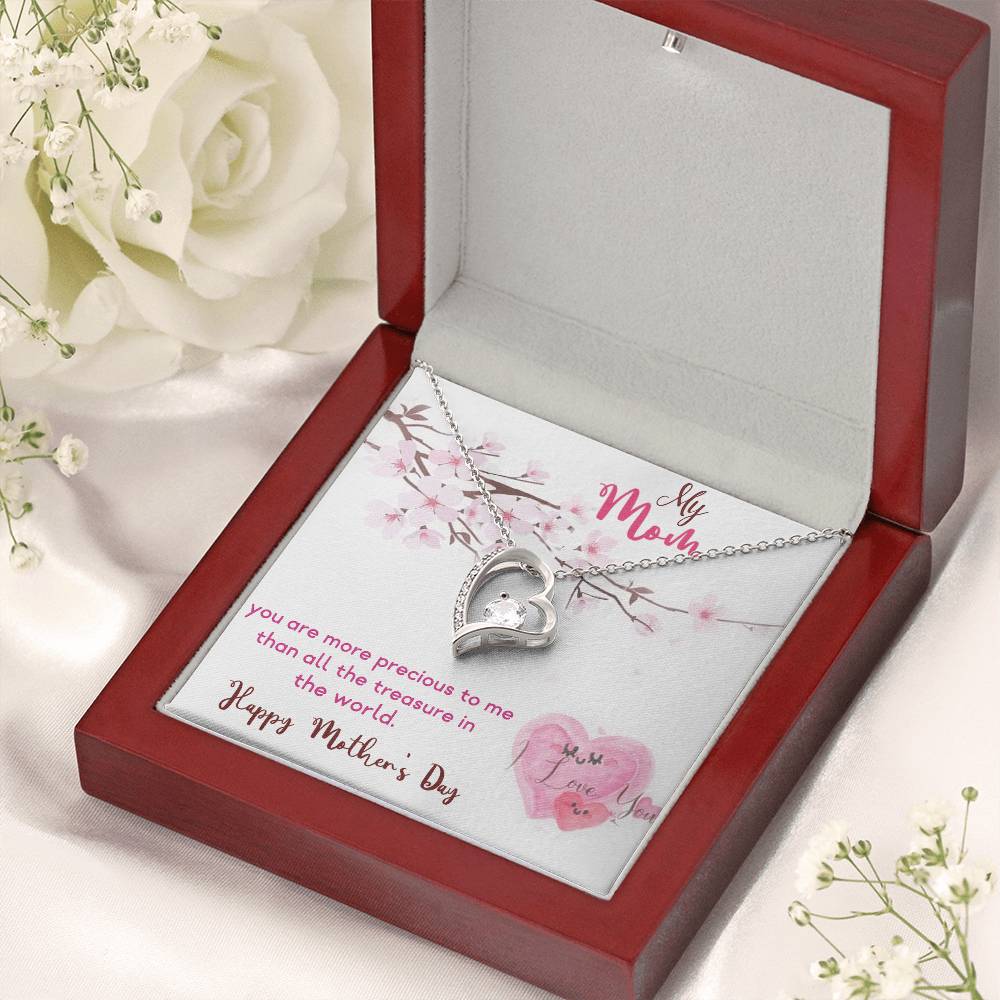 My Mom Happy Mother's Day 925 Sterling Silver Pendant 1 Forever Love Necklace