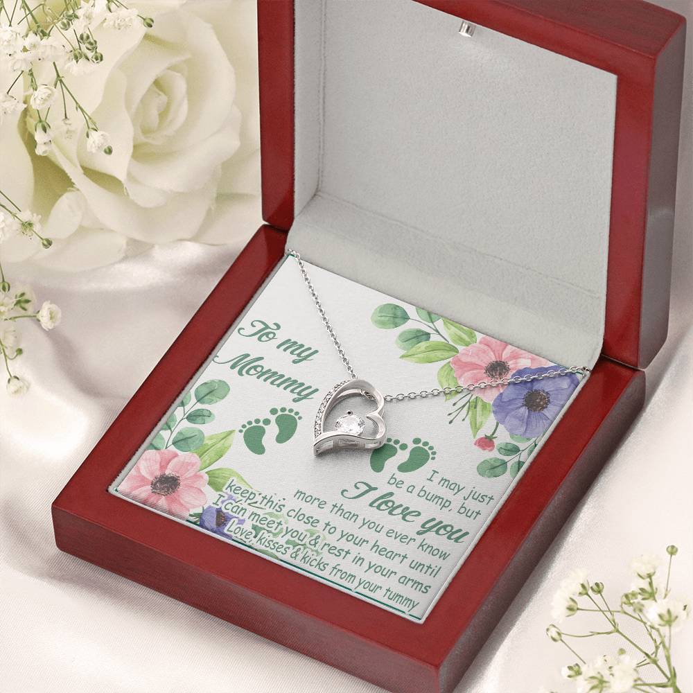 New Mom Gift From Tummy Trendy Gift For New Mom In Hospital Pregnancy Gift For First Time Mom Baby Shower Gift Pregnant Wife Expecting Wife Forever Love Necklace