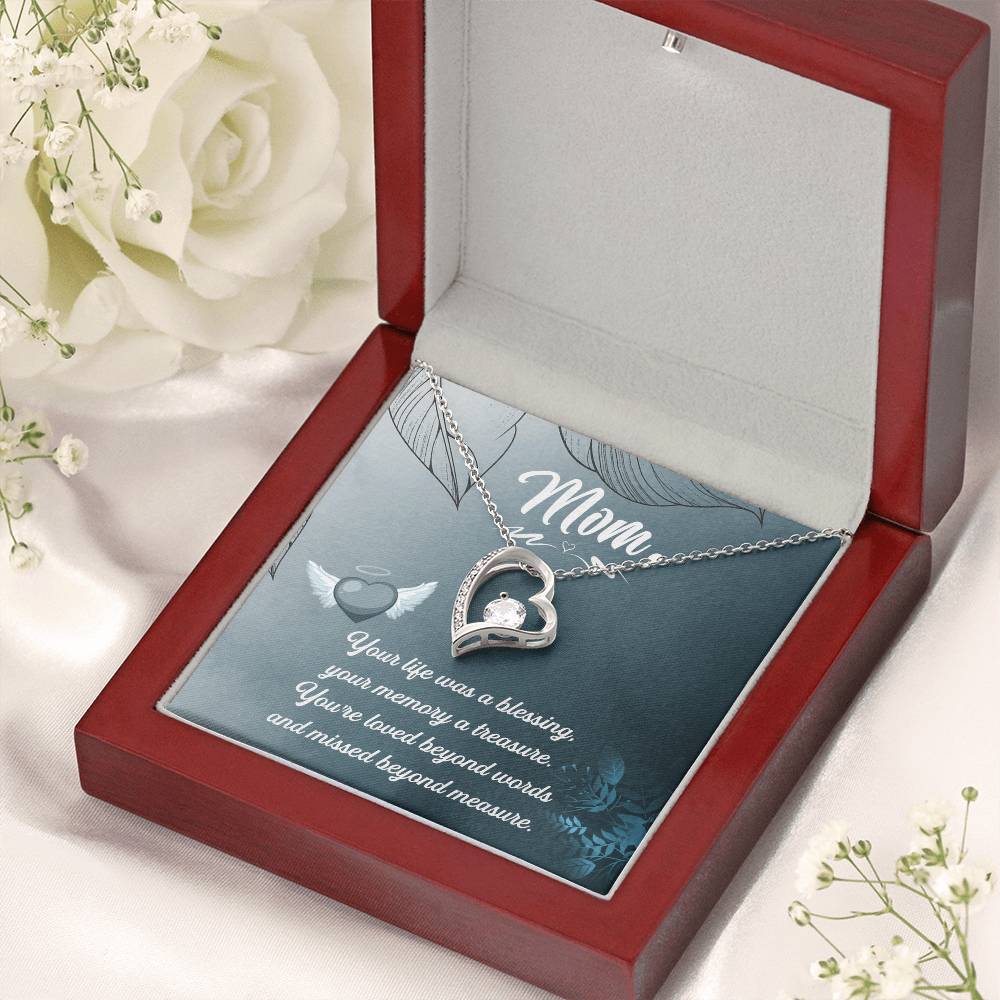 Mom Your Life Was A Blessing - Forever Love Necklace Forever Love Necklace