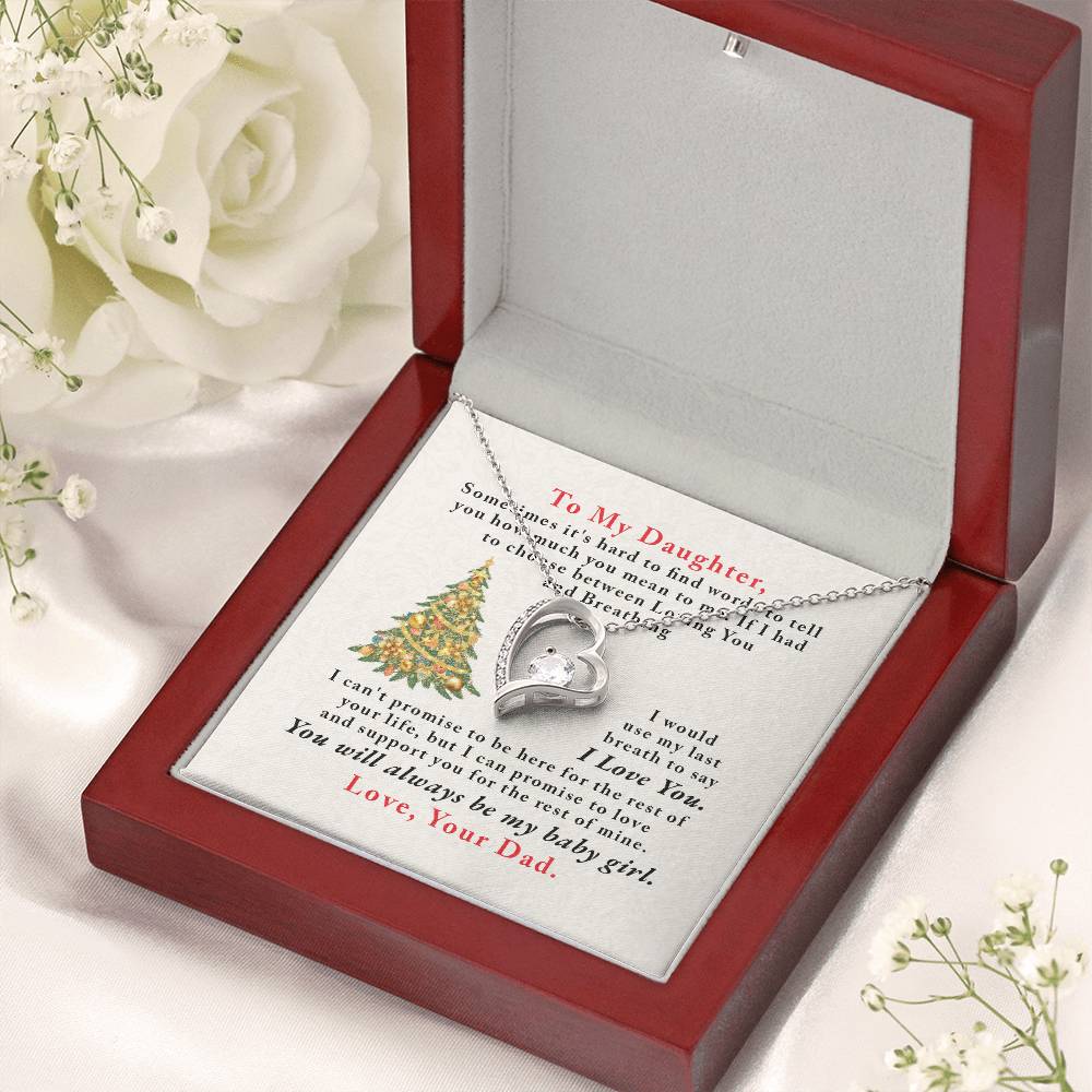 To My Daughter Love You Forever Forever Love Necklace
