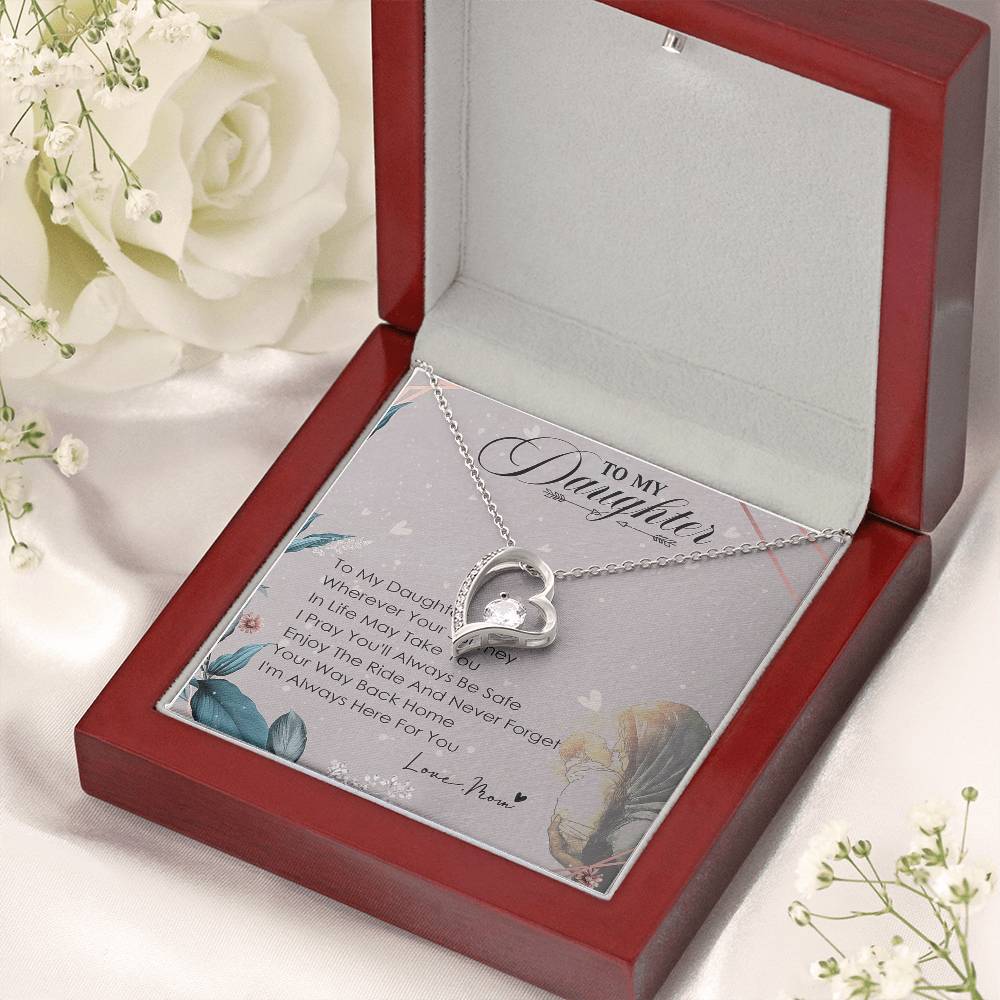 To My Daughter I'll Always Be With You.. Dad Birthday Gift To Daughter From Dad Daughter Necklace Forever Love Necklace