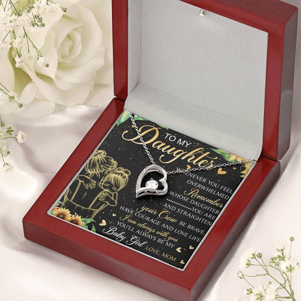 To My Daughter I Love You Mother's Day Daughter Necklace Mother Daughter Jewelry Gift Daughter Wedding Gift Forever Love Necklace