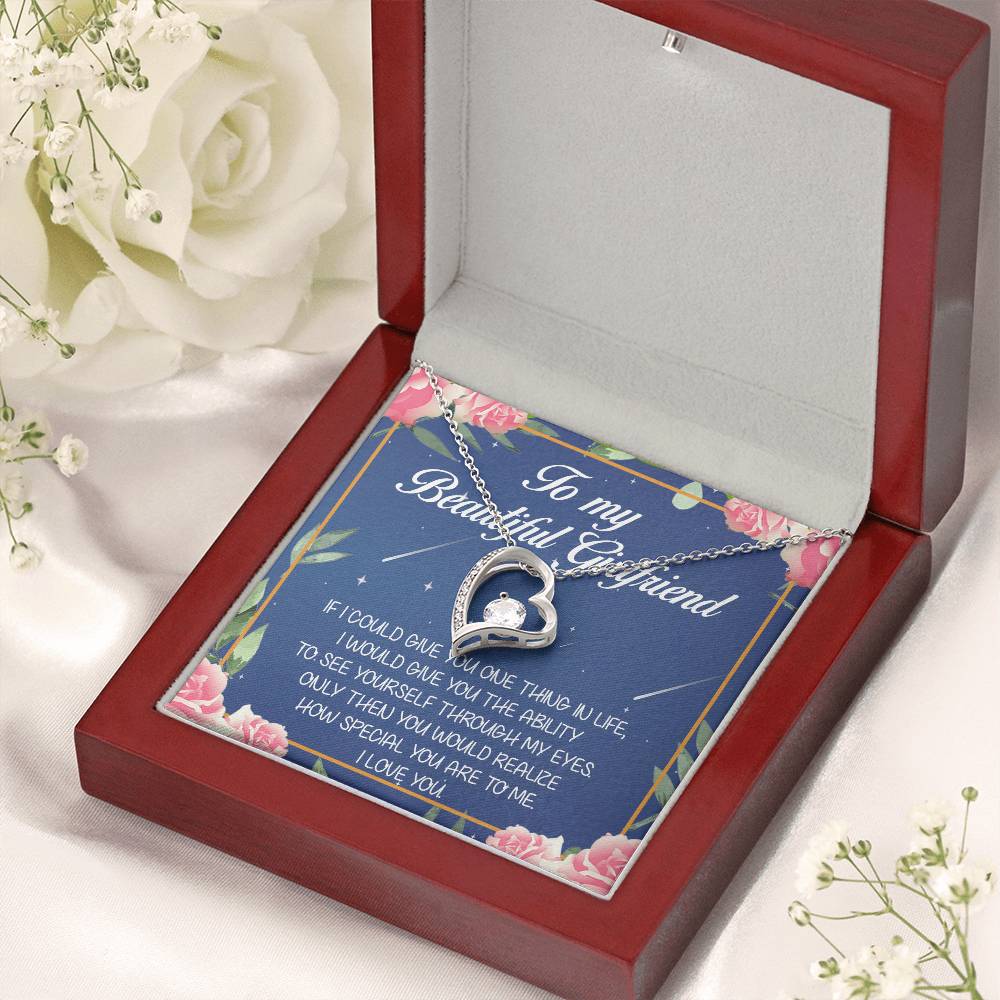 To My Beautiful Girlfriend Forever Love Necklace