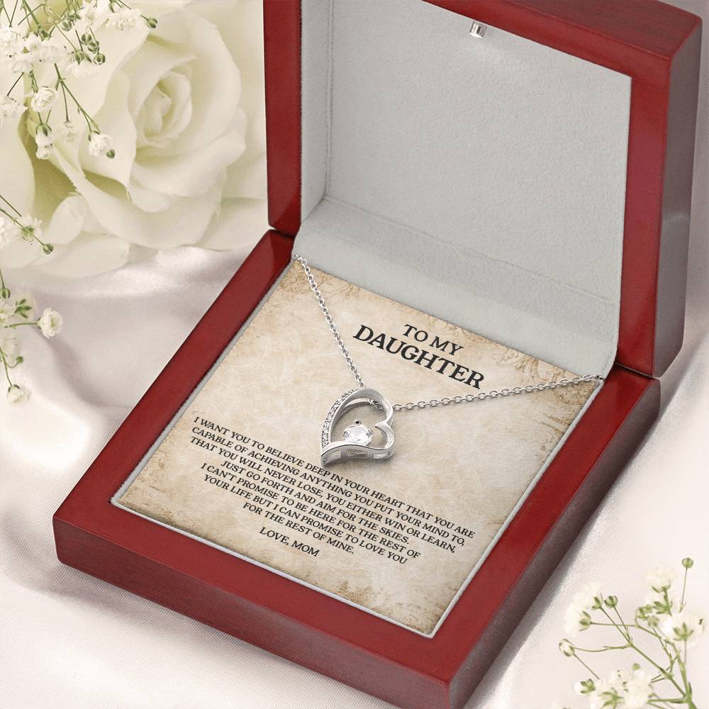 To My Daughter Love Mom Anniversary Lovingly Mom Birthday Gift Daughter Graduation Gift Grown Up Daughter Daughter Birthday Gift From Mom Forever Love Necklace