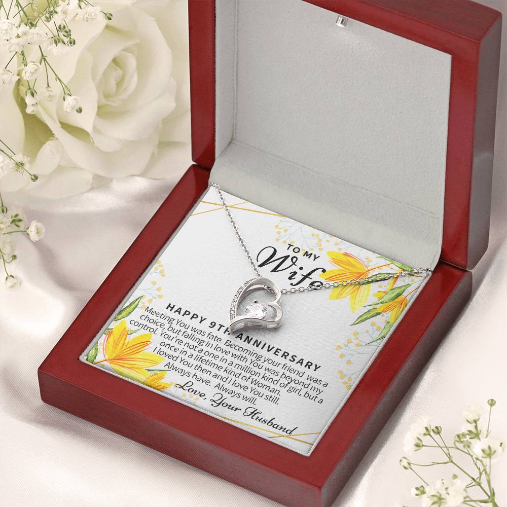 9th Anniversary Gifts 9 Year Wedding Anniversary Gift Ideas 9th Wedding Anniversary Gift For Her 9 Year Anniversary Gift For Forever Love Necklace