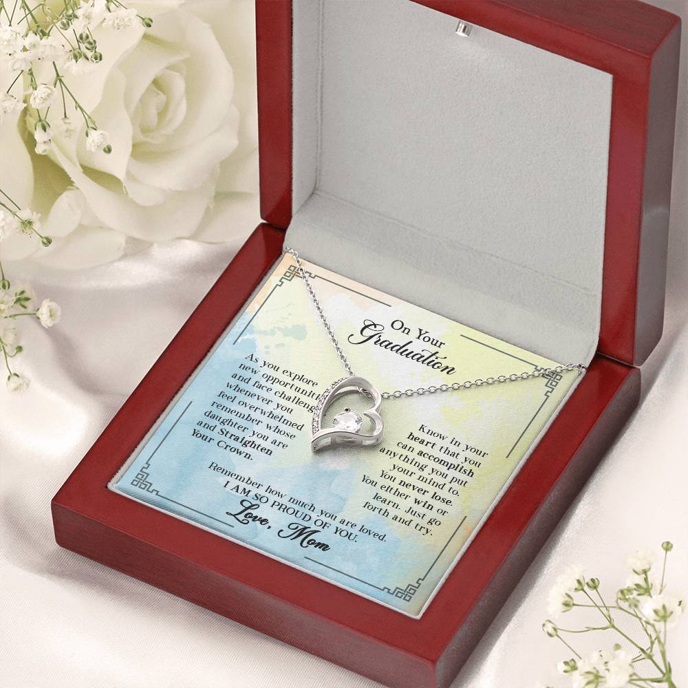 Graduation Gift For Daughter On Your Graduation Straighten Your Crown Gift For Daughter Straighten Your Crown Gift To My Daughter Forever Love Necklace