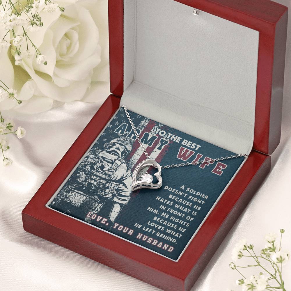 Forever Love Necklace - To The Best Army Wife Forever Love Necklace