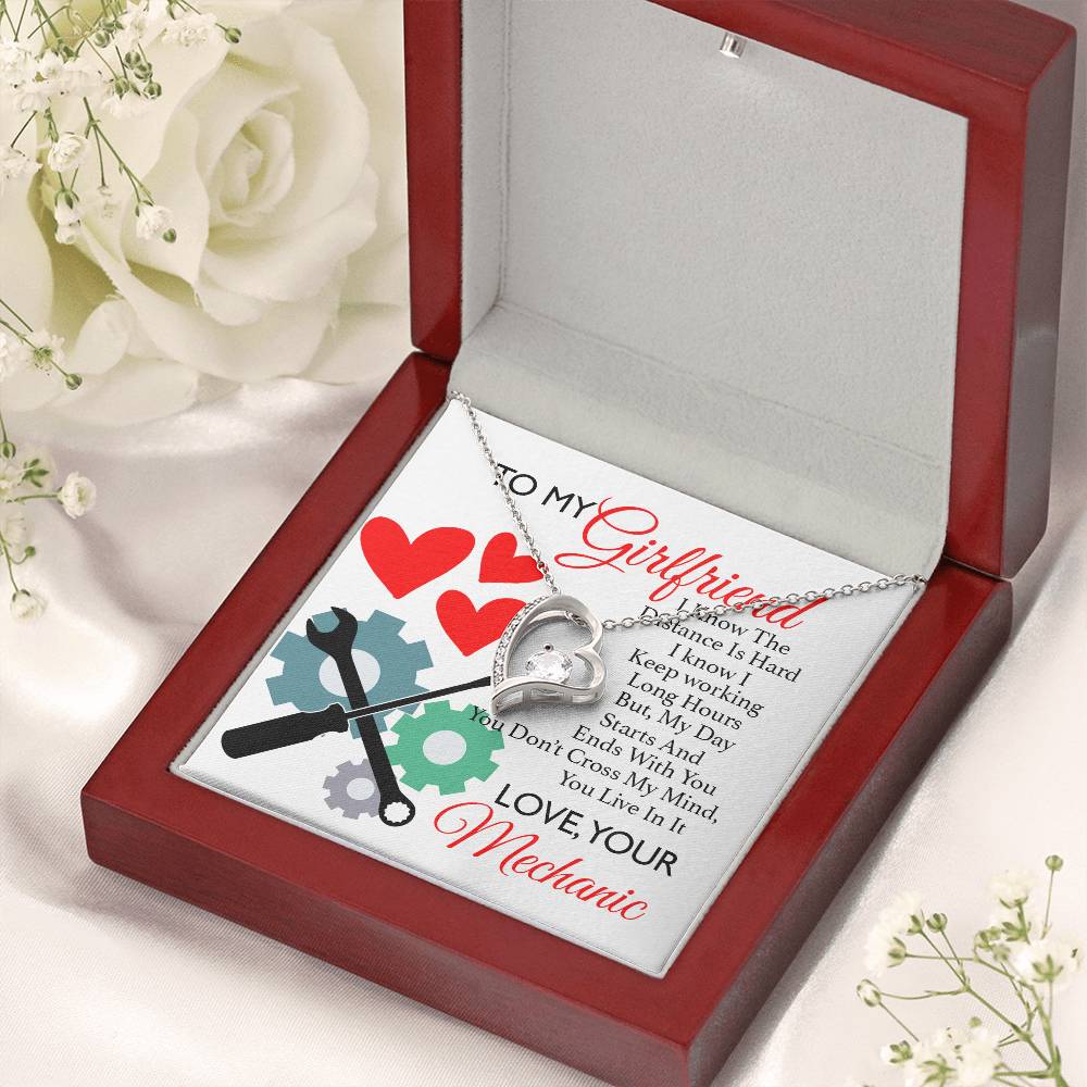 To My Girlfriend I Know The Distance Is Hard 1 Forever Love Necklace