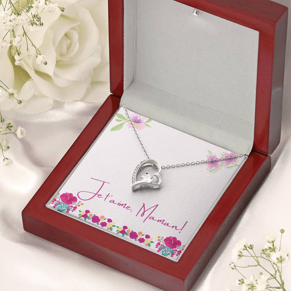 Je T'aime Maman Pendentif Coeur Forever Love Necklace