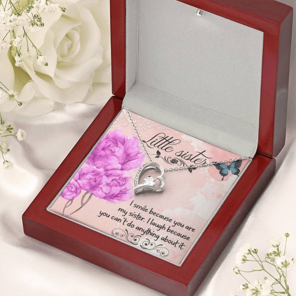 To My Little Sister Necklace Forever Love Necklace