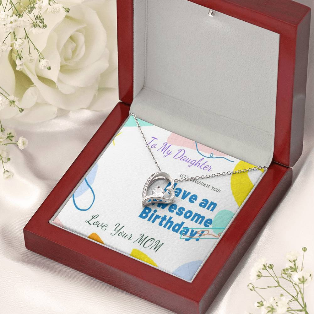 Forever Loved To My Daughter Pendant Necklace Gift Jewelry Necklace From Anniversary Daughter Mother Necklace Daughter Gift Forever Love Necklace
