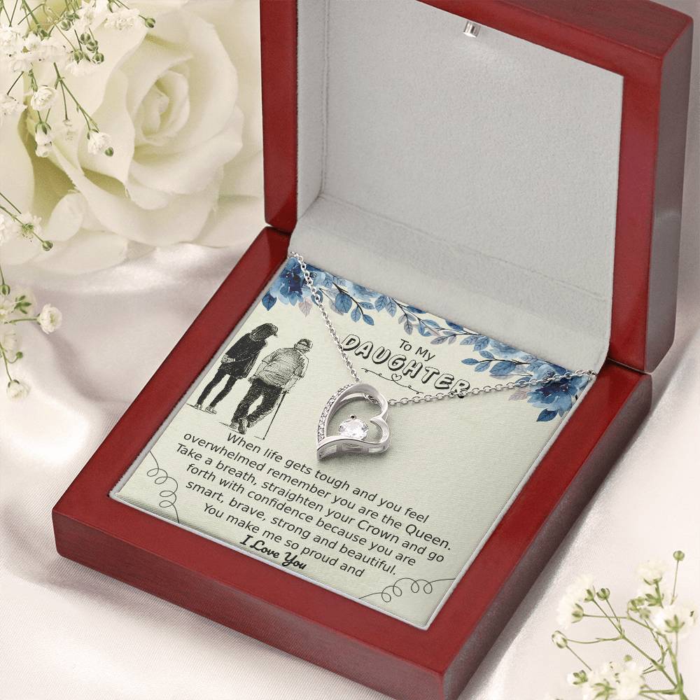To My Daughter Birthday Gift Daughter Pride Gift Daughter From Mom Or Dad Forever Love Necklace