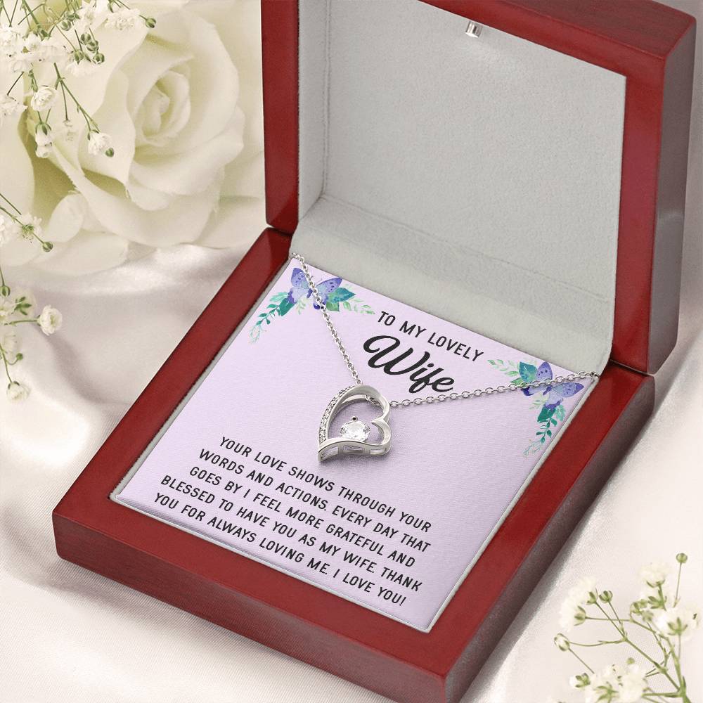 Small Gold Heart Pendant With Cubic Zirconia Necklace Gift For Wife Sentimental Gifts For Mothers Day Wife Anniversary Birthday Forever Love Necklace