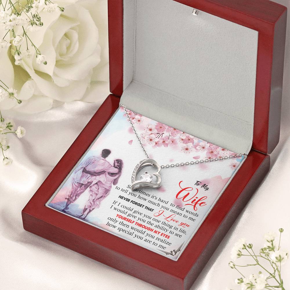 To Wife From Husband Gift Wedding Day Gift For Bride From Groom Anniversary Gift For Wife Necklace For Wife Gift To Wife From Husband Anniversary Forever Love Necklace