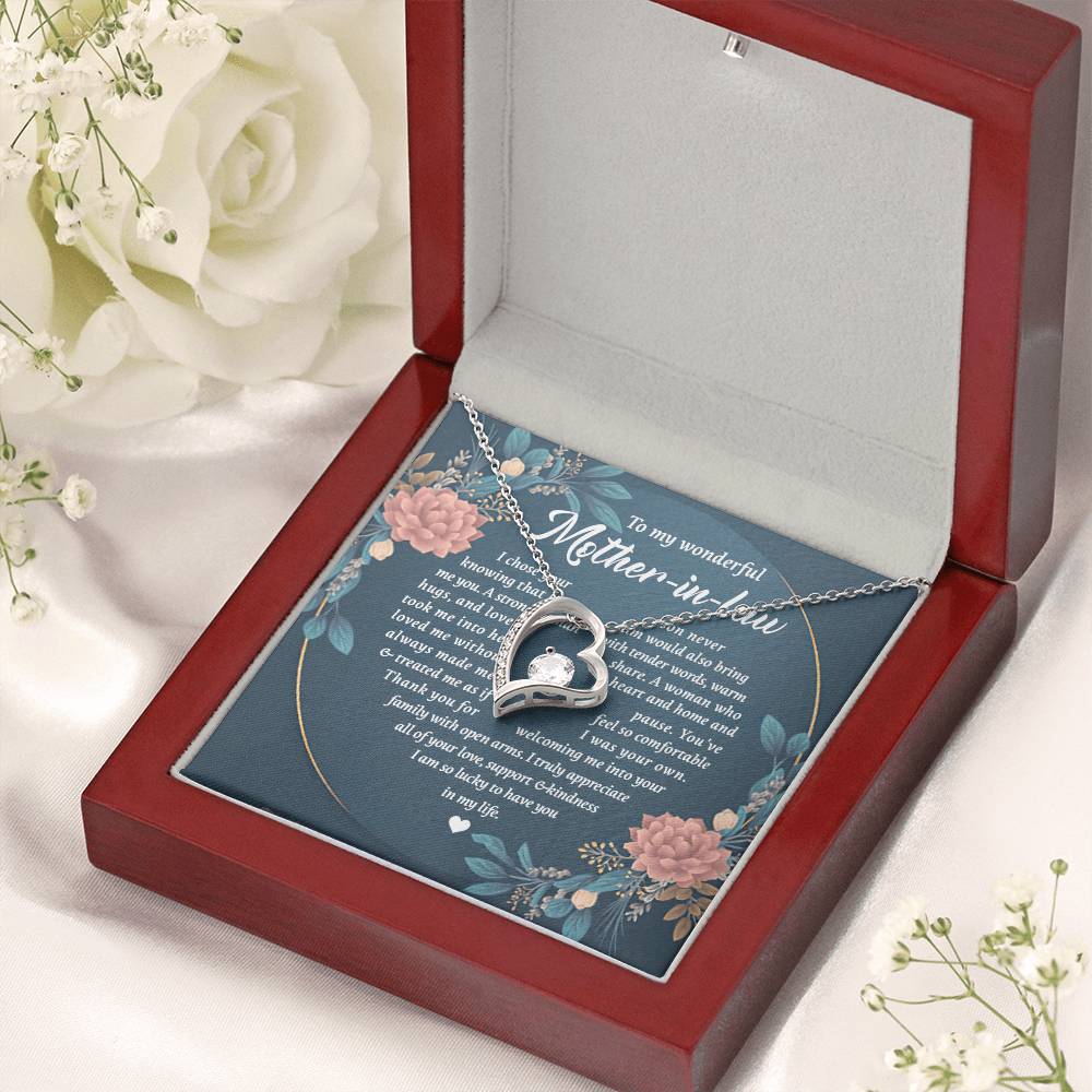 To My Wonderful Mother In Law Forever Love Necklace