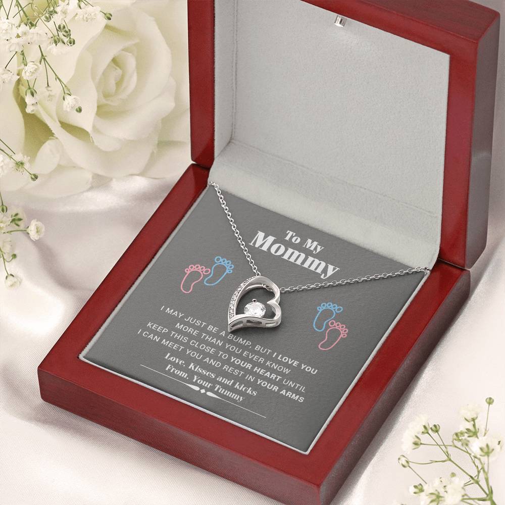Mummy To Be Necklace Gift New Mum Gift To My Mummy Gift From Unborn Baby New Mom Gift From Husband Baby Bump Gift New Mommy Gift Idea Forever Love Necklace