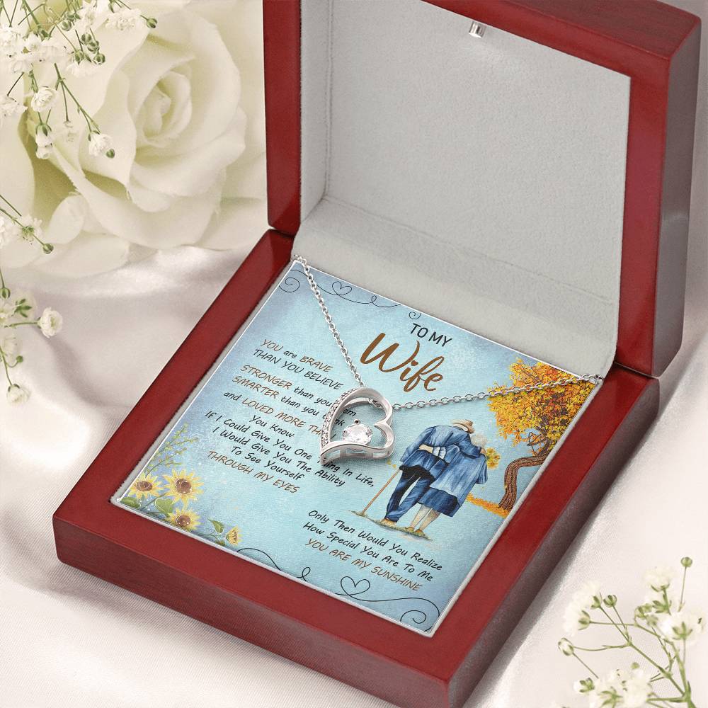 To My Wife Beauty Necklace Mother's Day Gift From Husband Anniversary Gift For Wife Birthday Gift For Wife Gift For Wife Necklace For Forever Love Necklace