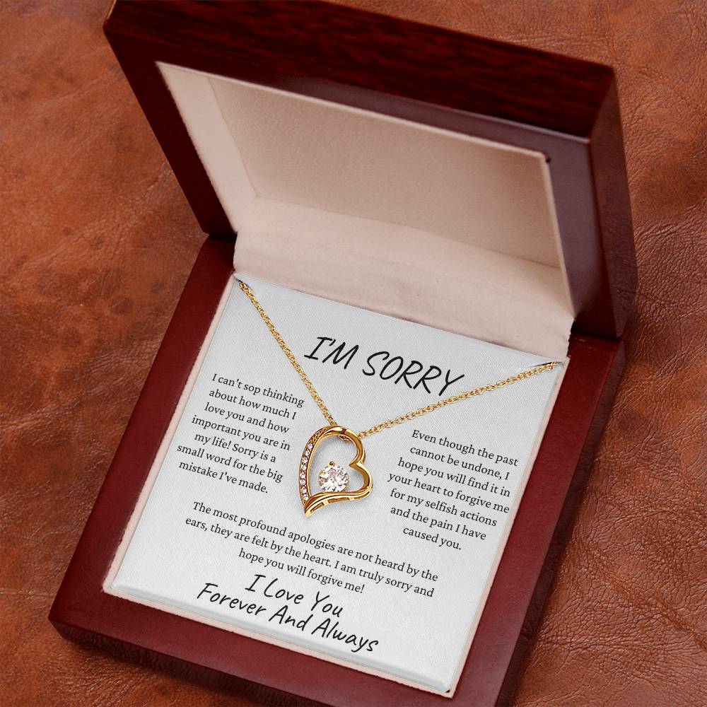 I'M Sorry Forever Love Necklace Forever Love Necklace
