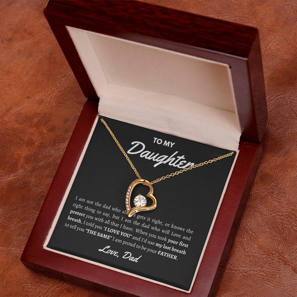 Xmas Love Necklace Gift From Dad - Show Her Your Love With This Unique Father-Daughter Jewelry For Birthday 2 Forever Love Necklace