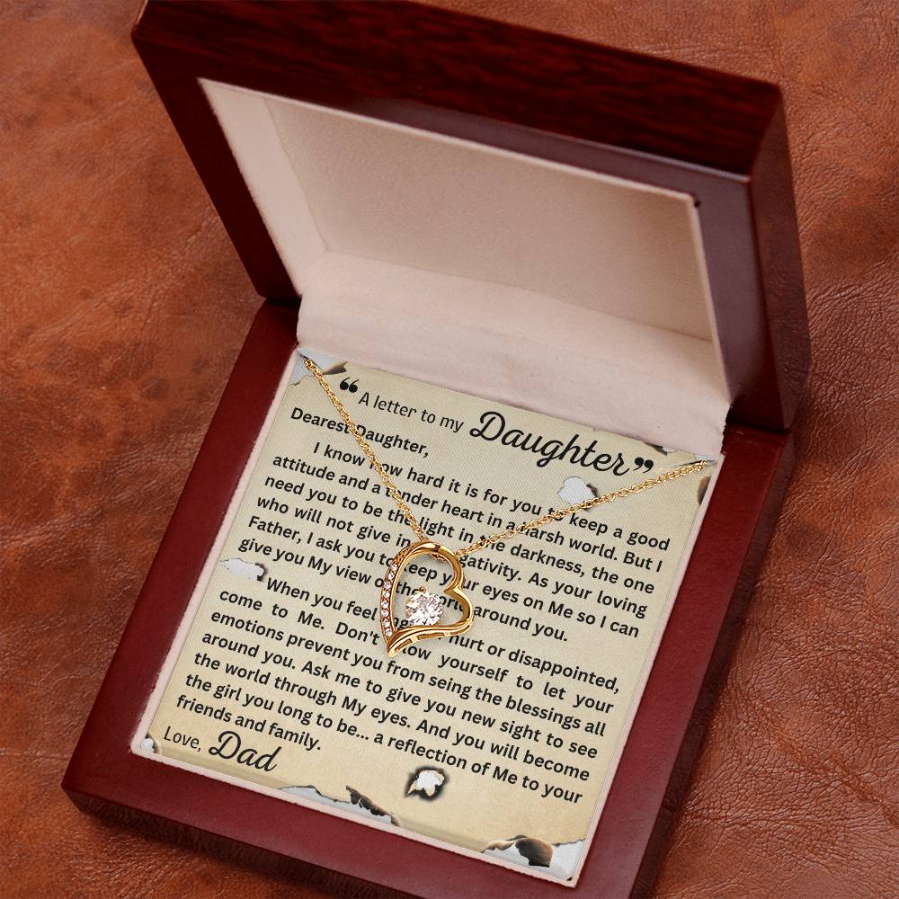 Forever Love Necklace - Letter To Daughter Forever Love Necklace