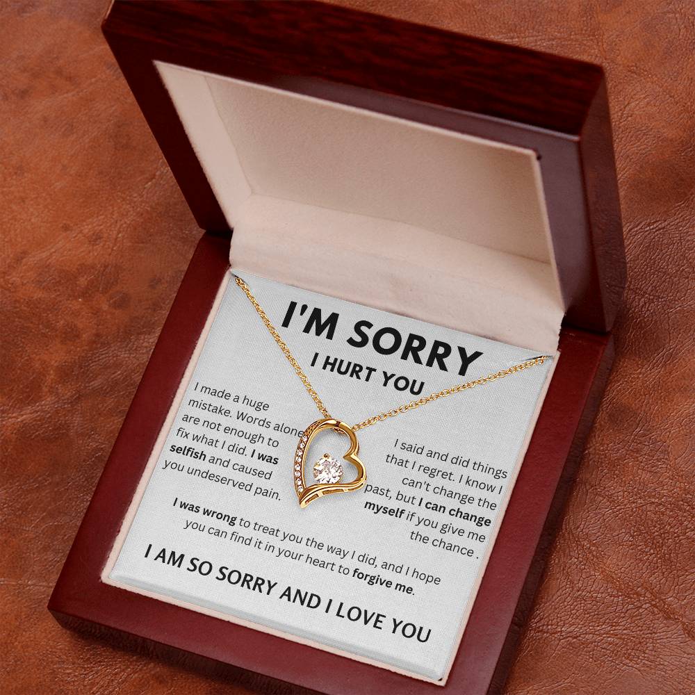 I'M Sorry I Hurt  You - White Forever Love Necklace