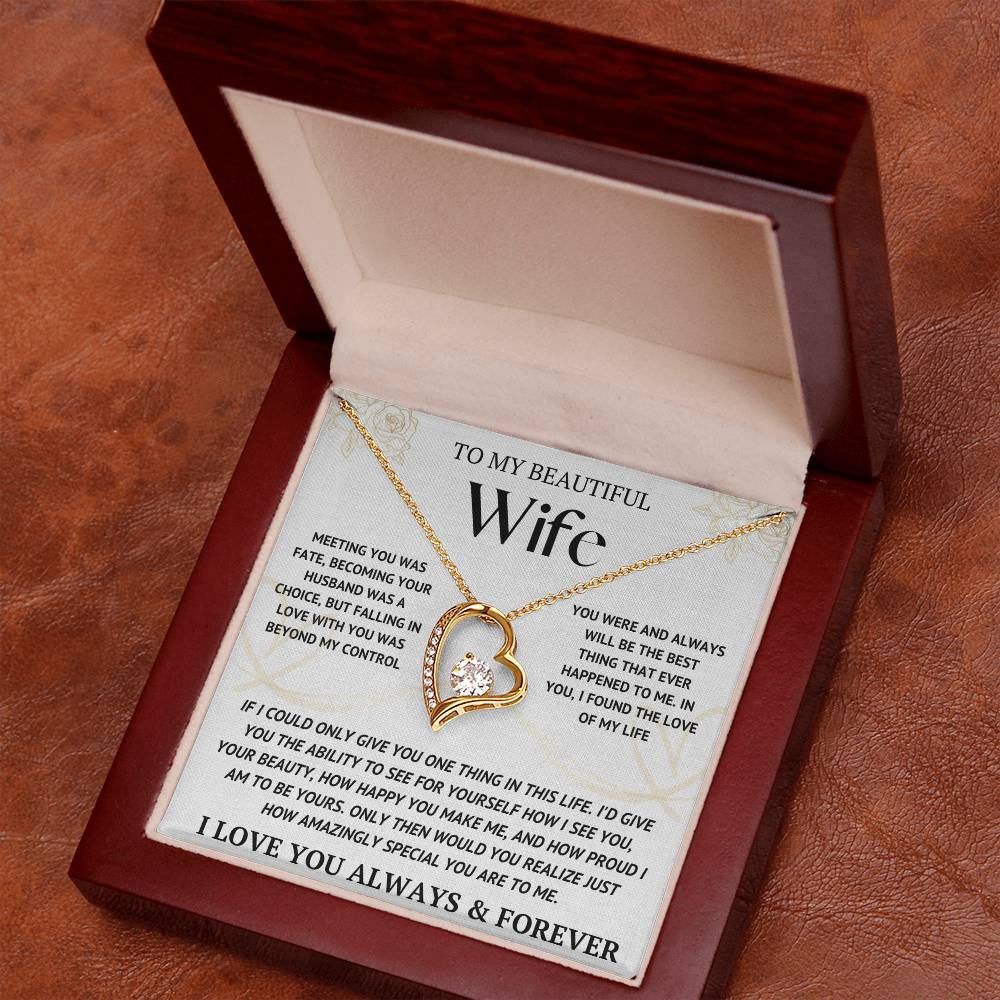 My Beautiful Wife - How Amazingly Special You Are To Me Forever Love Necklace