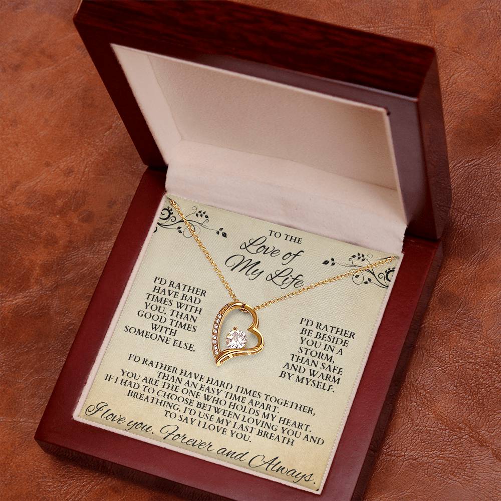 Forever Love Of My Life Necklace Forever Love Necklace