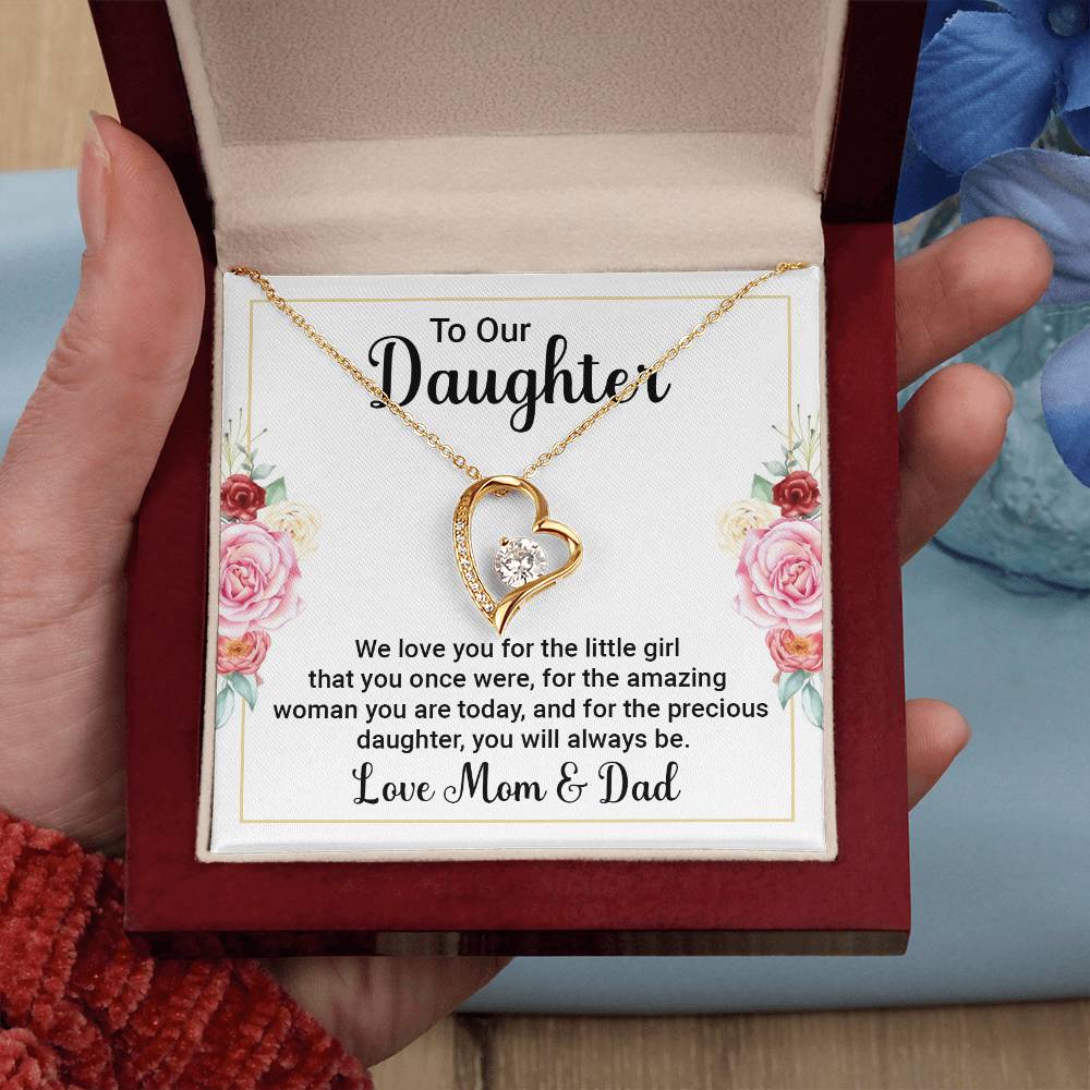 Heartstrings - Forever Love Necklace - Daughter Little Girl You Once Were Forever Love Necklace