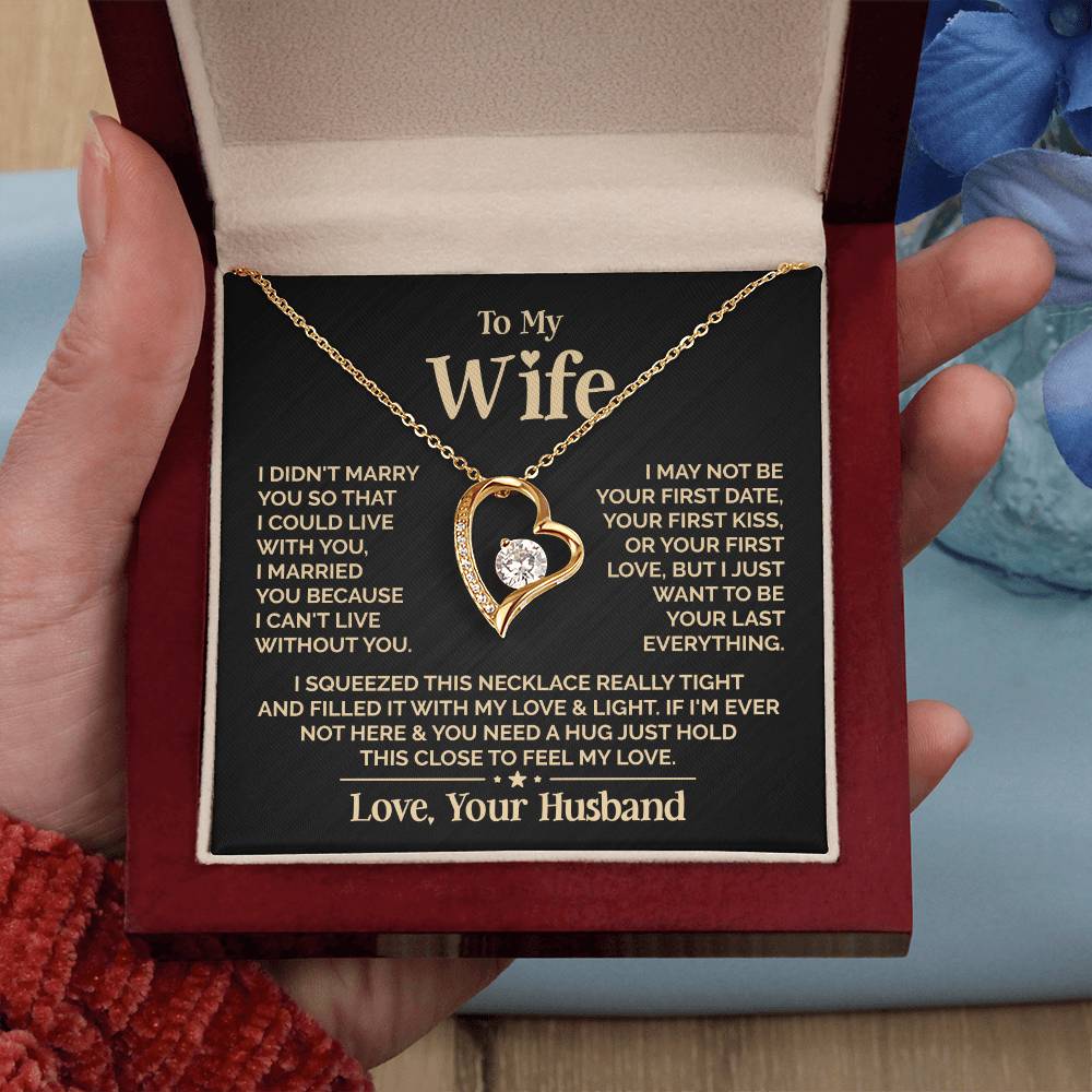 To My Beautiful Wife  Heart Necklace Forever Love Necklace