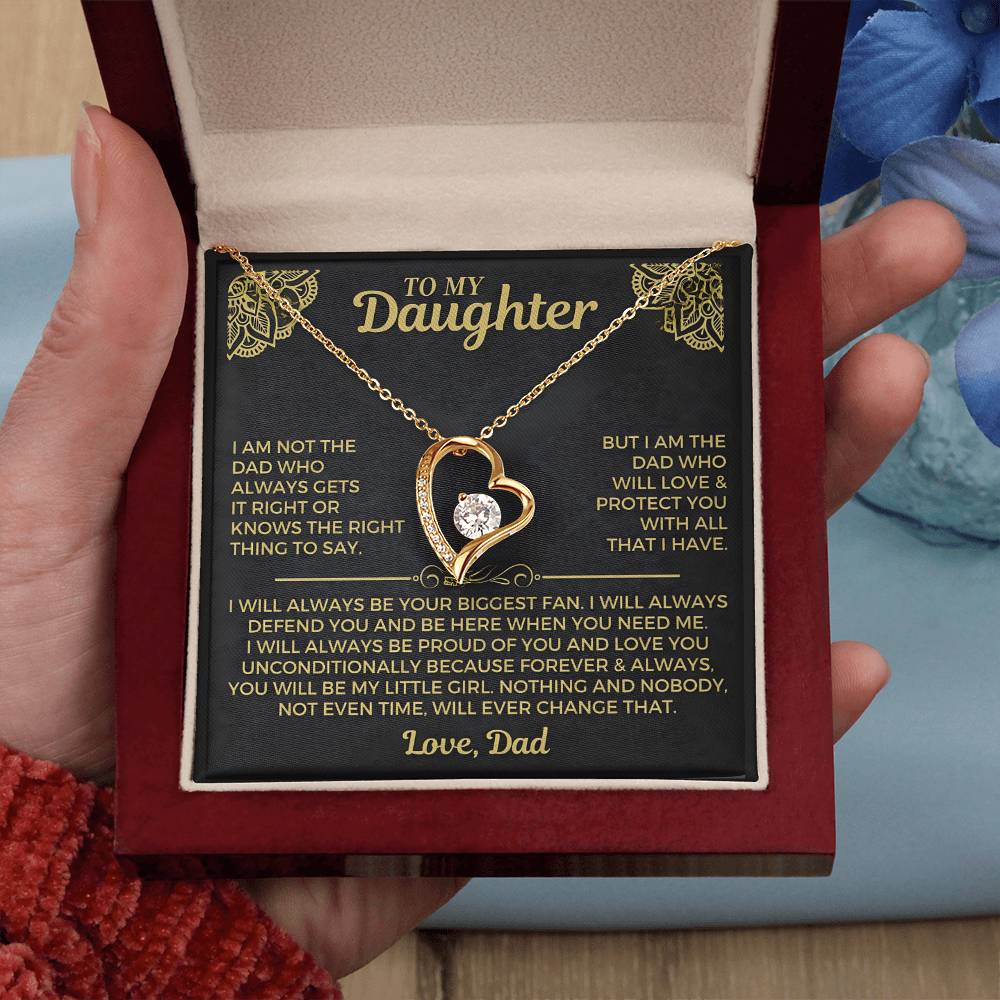 You Will Always Be My Little Girl - Necklace For Daughter From Dad Forever Love Necklace