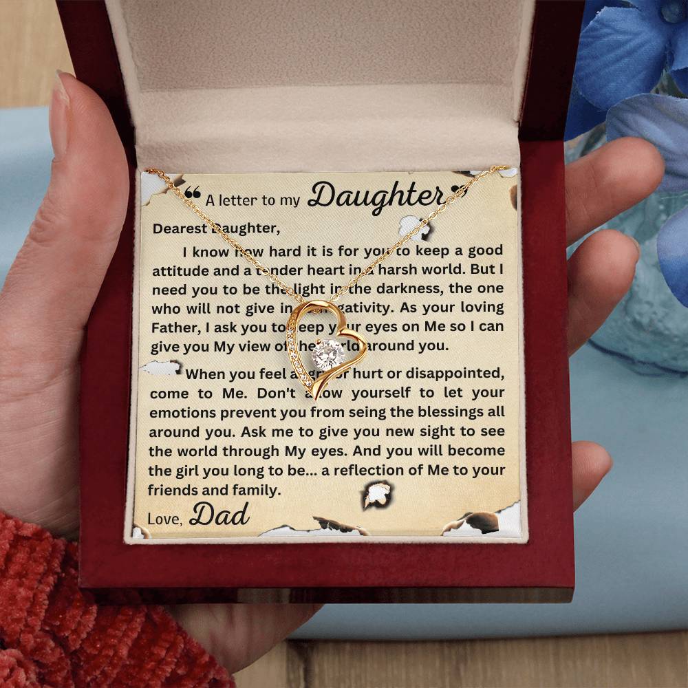 Forever Love Necklace - Letter To Daughter Forever Love Necklace