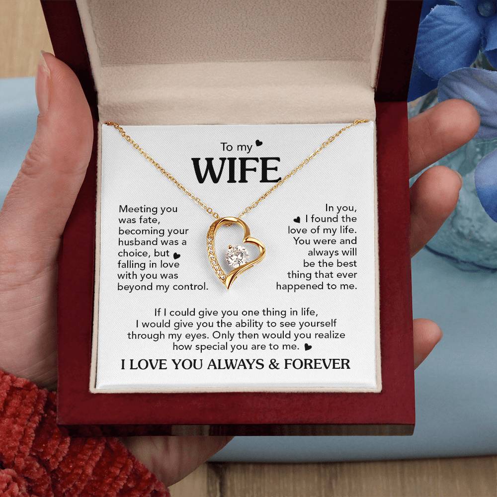 To My Wife Choice Foreve Love Necklace Forever Love Necklace