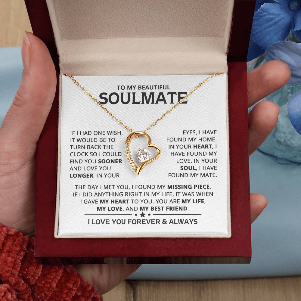 My Beautiful Soulmate Heart Necklace  Forever Love Necklace