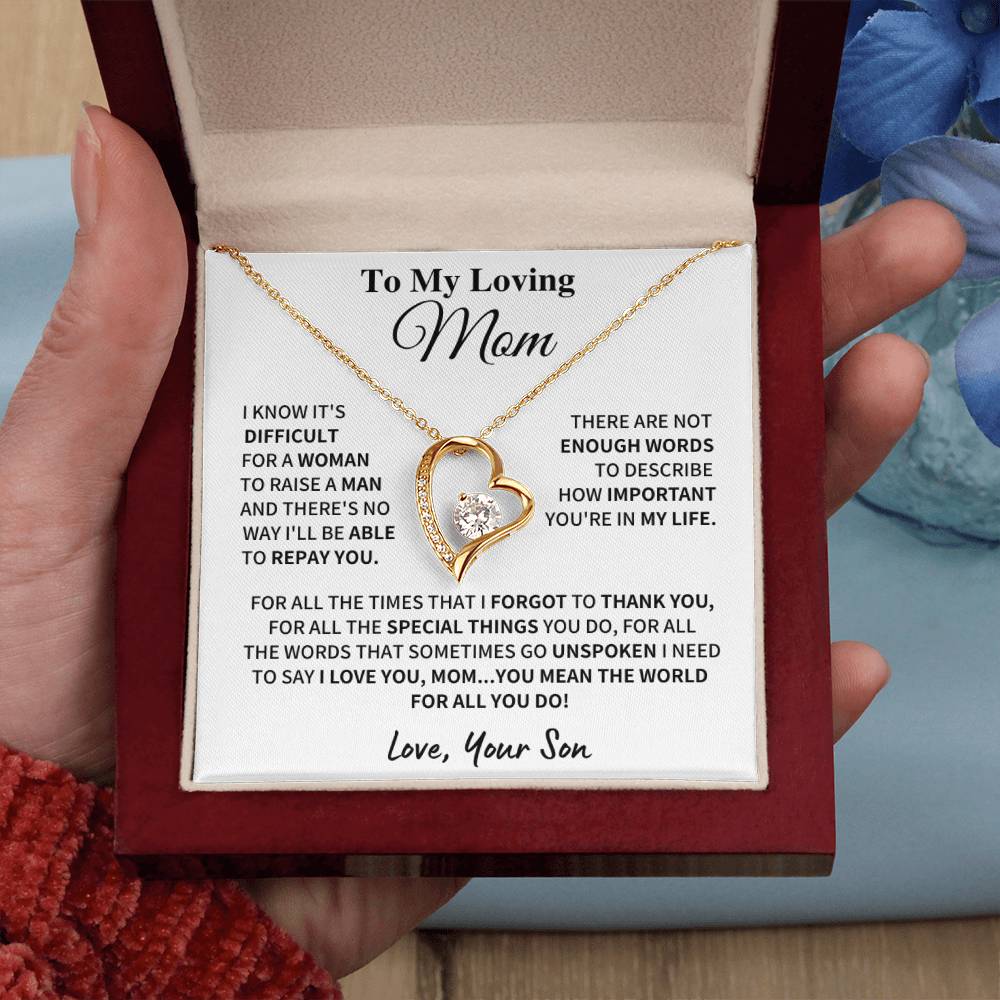 Loving Mom Gift Forever Love Necklace