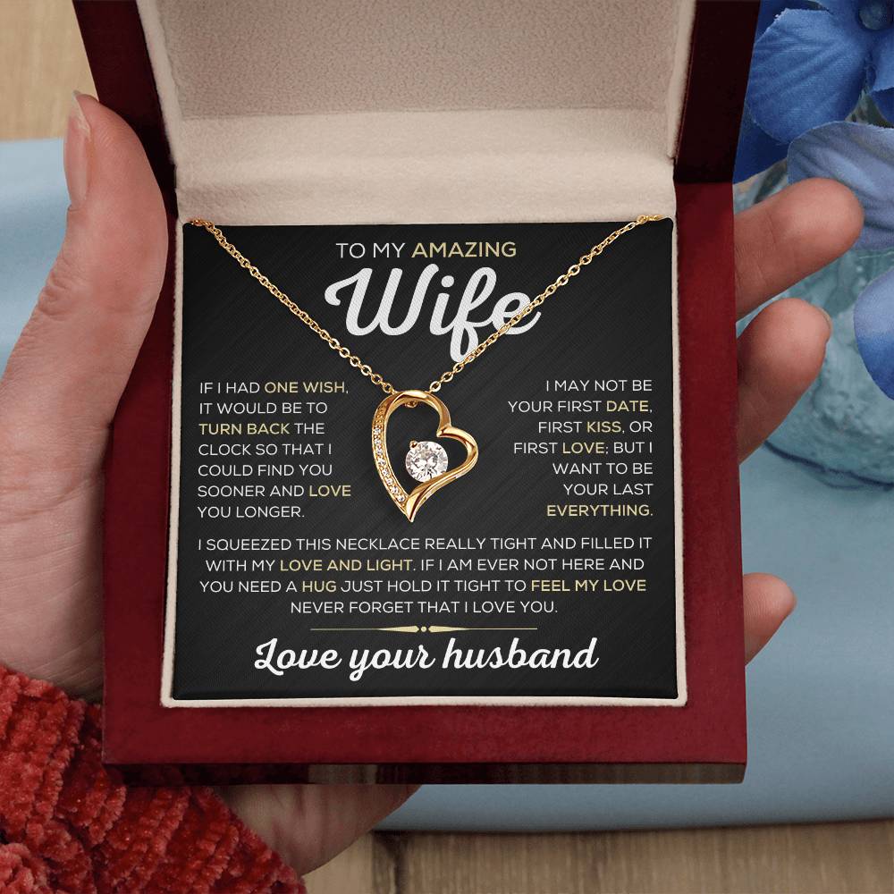 To My Amazing Wife  One Wish  Forever Love Necklace Forever Love Necklace