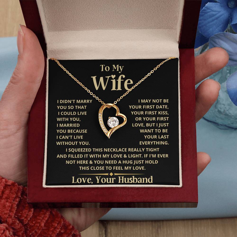 To My Wife  Heart Necklace Forever Love Necklace