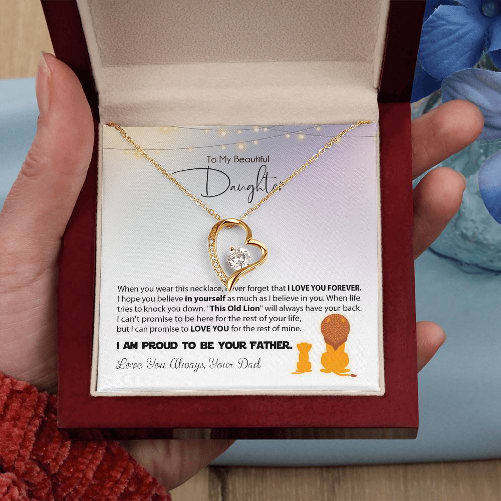 Love You Always, Dadto My Beautiful Daughter - I'M Proud To Be Your Father - Forever Love Necklace