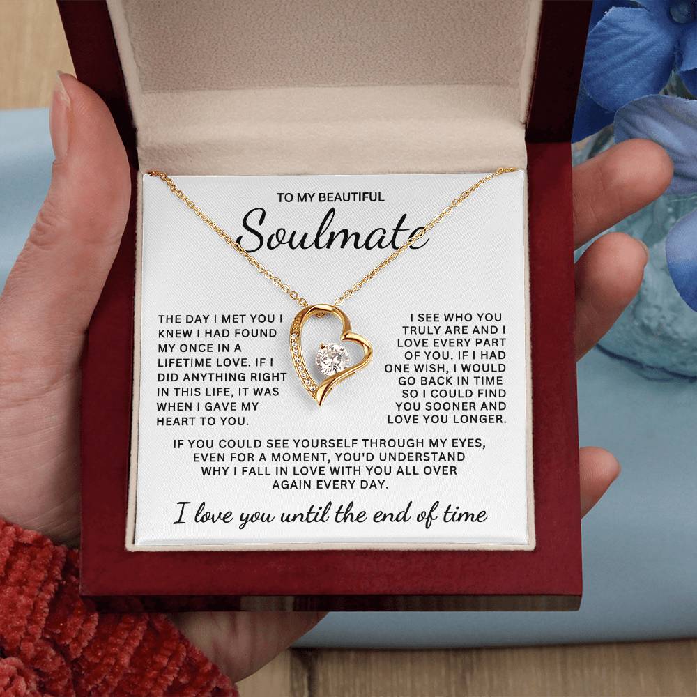 Gift For Soulmate Once In A Lifetime Love Forever Love Necklace Forever Love Necklace