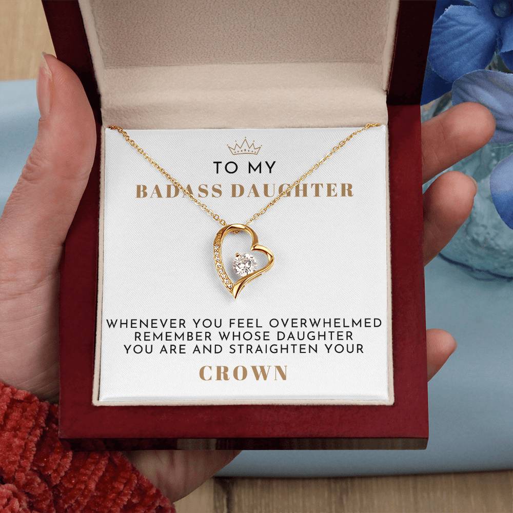 Badass Daughter Necklace Forever Love Necklace