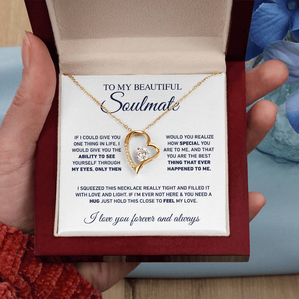 To My Beautiful Soulmate Necklace Forever Love Necklace