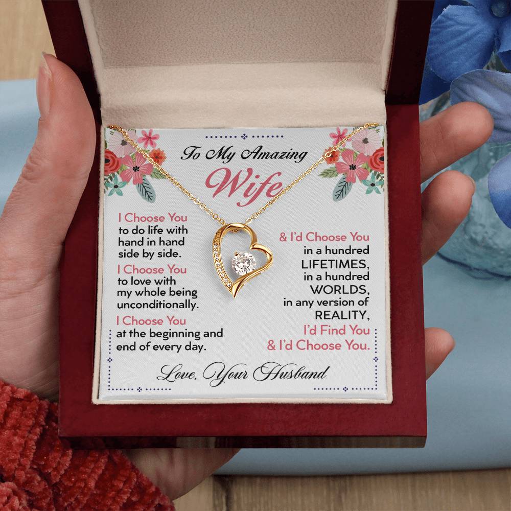 To My Wife  I Choose You  Forever Love Necklace Forever Love Necklace