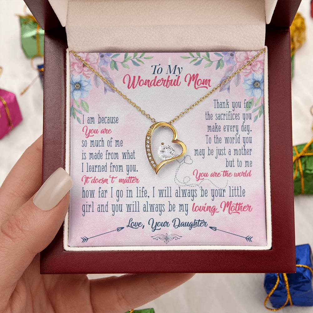 To My Mom Forever Love Necklace Mother Necklace Gift For Mother Xmas Christmas Customize Gift To My Mom 3 Forever Love Necklace