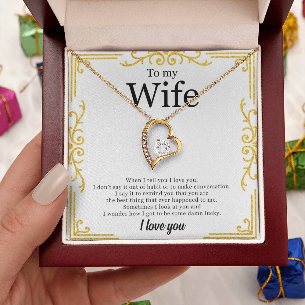 To My Wife I Love You Message Tmw16 1 Forever Love Necklace